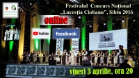 Prima ediție a Festivalului „LUCREȚIA CIOBANU” este difuzată  online timp de trei săptămâni